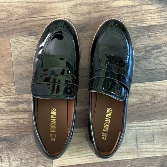 Dream Pairs Glossy Black women’s Slip-On Loafers - Picture 3 of 7